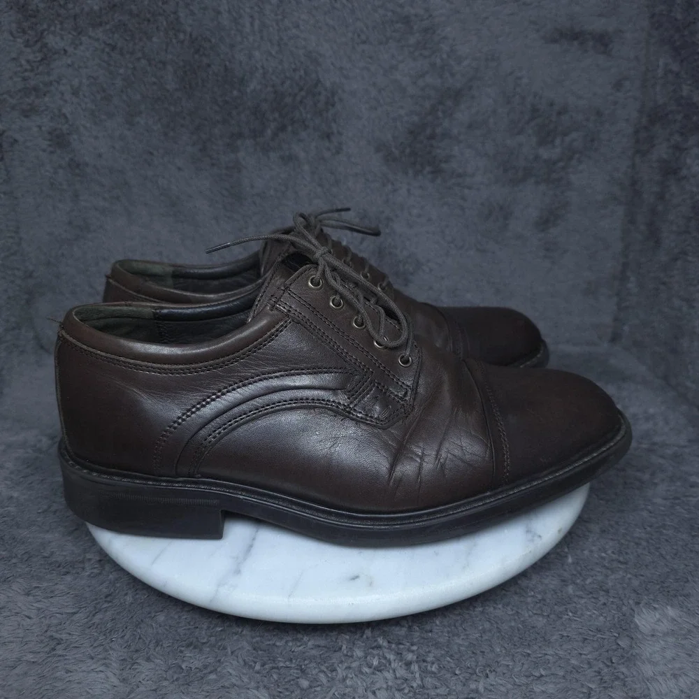 Bill Blass Ethan Shoes Mens Size 8 Brown Leather Derby Dress Comfort Italy
